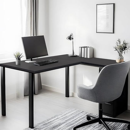 Kaboon 48x26 inches Tabletop, Solid One-Piece Desktop for Sit Stand Desk, Double Desks, L Desk DIY,Wood Countertop Home or Commercial Use,1 inch Thick,Black, 26" D x 48" W