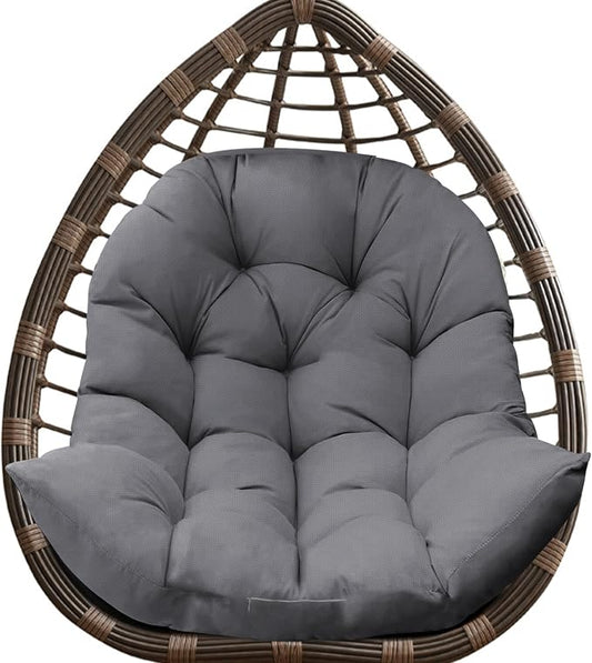 DANGHOOGY Egg Chair Cushion, Waterproof Outdoor Egg Replacement Cushions, Patio Chair Cushions for Outdoor Funiture, Thickened Hanging Chair Cushion, 35x47x7 Inches (Grey)
