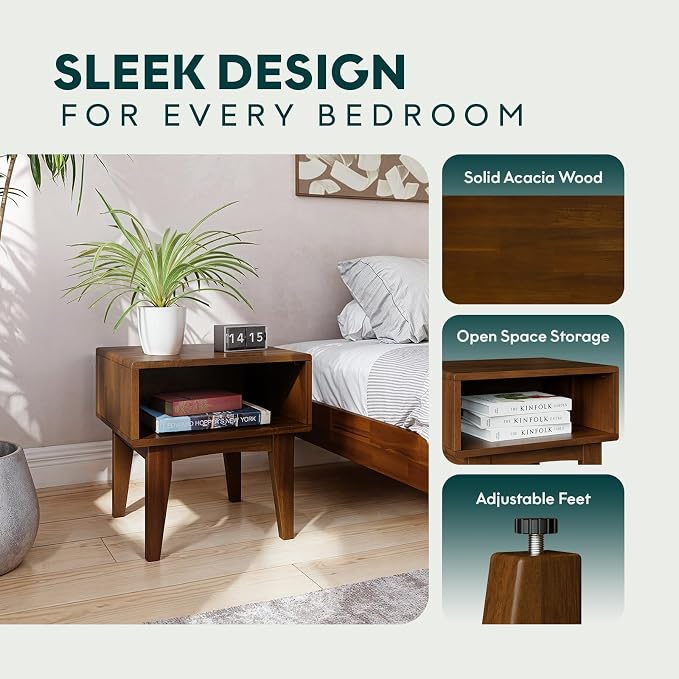 Catherine Nightstand Without Drawer - Dark Chocolate