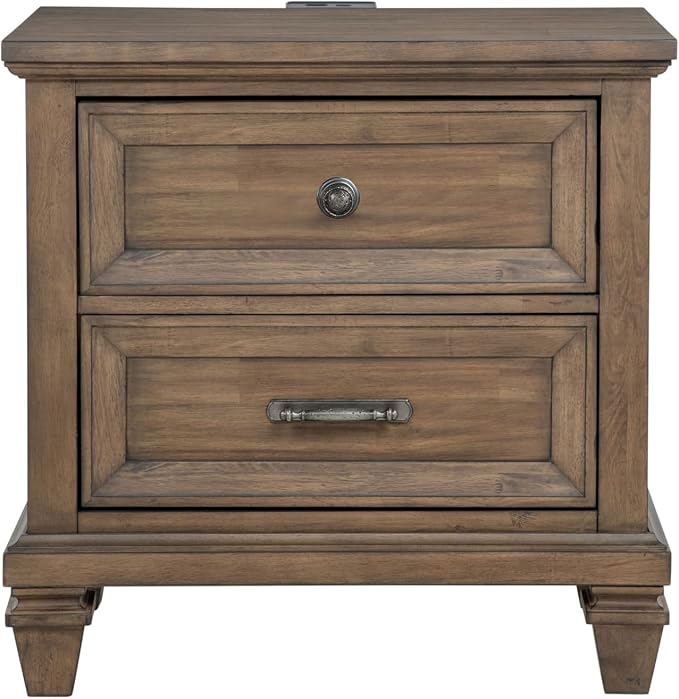 New Classic Furniture Mariana 5-Piece Wood Queen Bedroom Set, Vintage Mocha