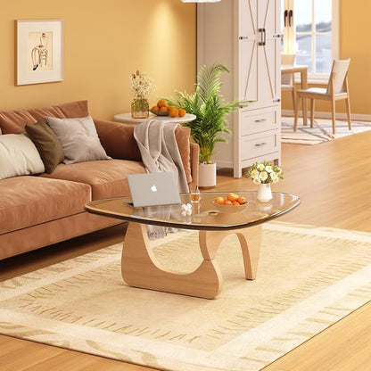Coffee Table for Living Room Mid Century Modern Center Small Table, Original Transparent(32 Inch)