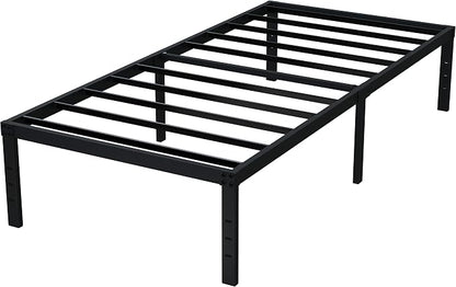 EMODA 16 Inch Platform Twin XL Bed Frames No Box Spring Needed, Heavy Duty MetalBed Frame, Noise Free, Easy Assembly, Black