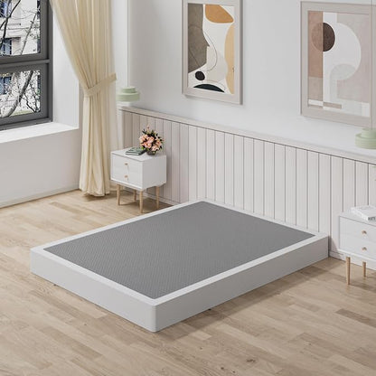 Tyndall 7 Inch Queen Box Spring, Heavy Duty Metal Box Spring for Queen Size Bed Mattress Foundation with Fabric Cover, Noise-Free, Non Slip, Easy Assembly