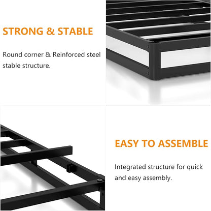 DORITRON 5 Inch California King Box Spring Only, 3000lbs Heavy Duty Cali King Box Spring Bed Base Metal Mattress Foundation, Easy Assembly, Noise Free