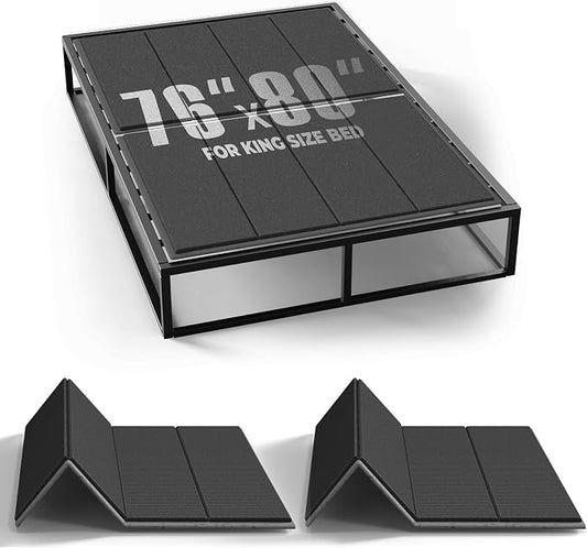 Imperius Folding Spring Box Bunkie Board,10MM, Bed Support Flat Noodles, King Size 76x80'' ﻿ ﻿Light and Thin, Breathable, Noise Minimizing,Moisture Resistant Bunkieboards