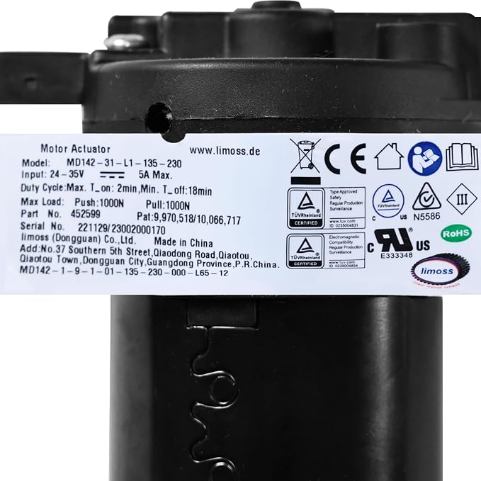 Fromann 452599 Model MD142-31-L1-135-230 for Power Recliner Lift Chairs Motor Actuator Replacement