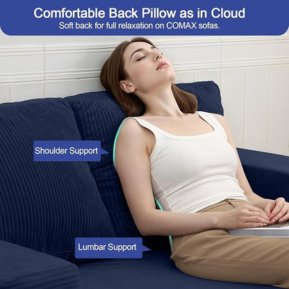 COMAX Futon Sofa Bed, Convertible Sofa Bed, Folding Boneless Couches | Boneless Couch for living room, 4‑in‑1 Fold Out Small Foldable Loveseat Floor Sleeper Mattress Lounge Space‑Saving, Navy