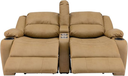RecPro Charles 64" RV Wall Hugger Reclining Sofa | Toffee