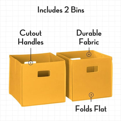 RiverRidge Home RiverRidge Activity Table, White with Golden Yellow Bins