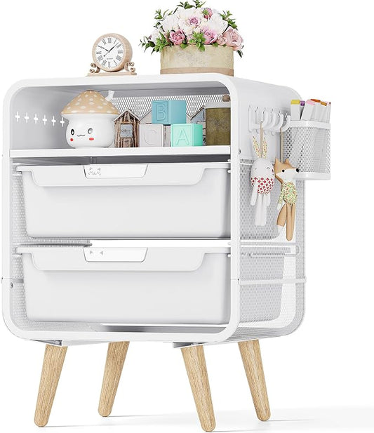 SYKIARIOL Kids Nightstand,White Night Stand,White Side Table,Bedside Table,Cute End Table with Storage Drawer for Girls boy