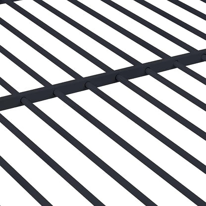 Full Over Full Bunk Bed, Metal Full Size Bunk Beds with Guardrail, Bunk Bed for Adults, Teens, Heavy Duty Bunk Beds Full Size,Safety Guardrail & Ladders, Space-Saving Design, No Box Spring Needed