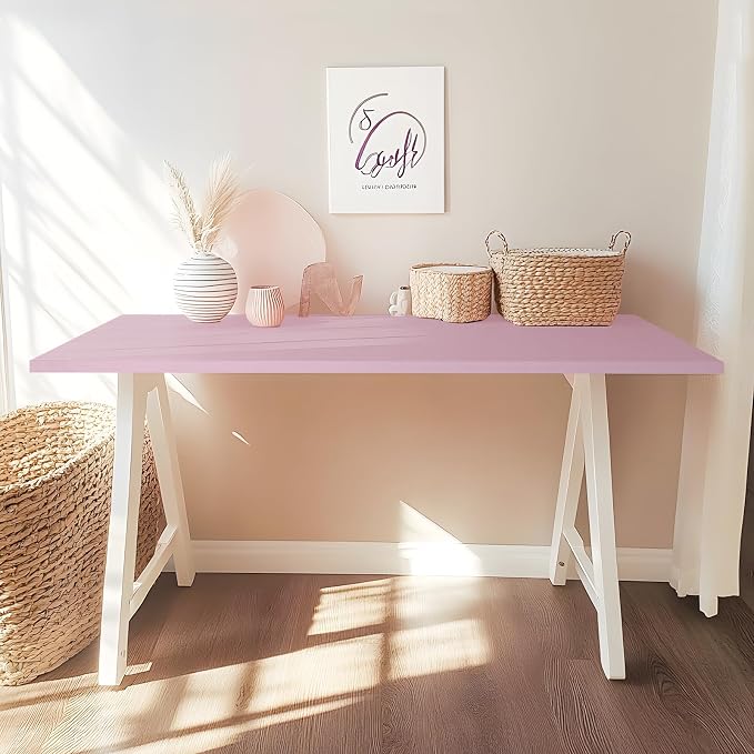 Kaboon Universal Tabletop 59.1"x23.62" Nostalgia Rose, Table Top only for Sit Stand Desk, Reversible Melamine Top,Double Desks Home Office