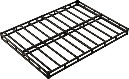 Maenizi Box Spring Full Size Bed 4 Inch Low Profile, Heavy Duty Metal Box Spring Bed Base with Fabric Cover, Mattress Foundation, Easy Assembly, Noise Free, Black
