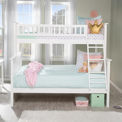 AFI, Columbia Ladder Bunk Bed Twin Over Full, White