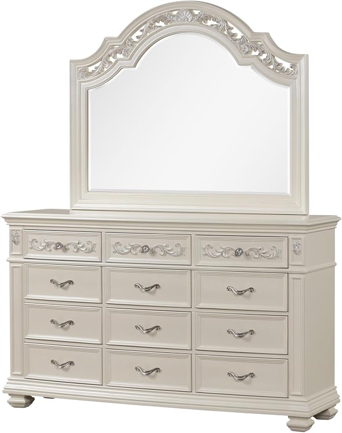 First of a Kind Valentina Pearl King 5 Piece Bedroom Set