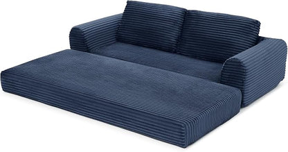 82-Inch Foldable Loveseat Boneless Cloud Couch, Modern Compressed Foam Daybed Floor Mattress Sleeper Sofa, 2-in-1 Boneless Convertible Sofa in a Box,No Assembly Required