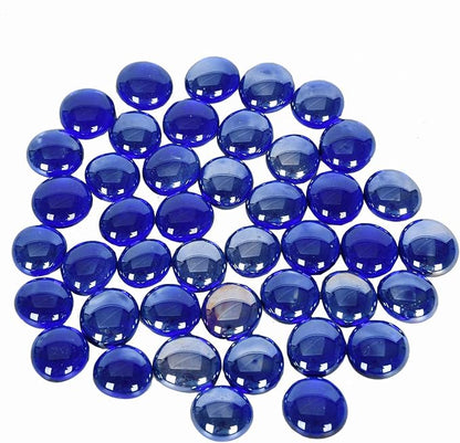 GasSaf Blue Fire Glass Beads for Outdoor Fire Pit, Fireplace, Replaces Existing Gas Logs & Lava Rocks, 3/4 Inch Glass(20 Pound)(Cobalt Blue)