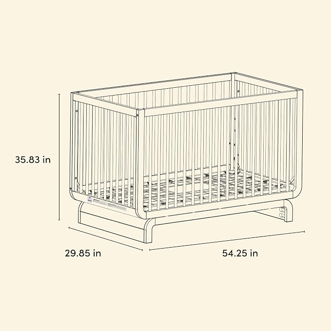 Storkcraft Santorini 5-in-1 Convertible Crib with Toddler Guardrail – GREENGUARD Gold Certified, Conversion Kit Included, 100% Solid Wood, Fits Standard Crib Mattress (Hazelnut)