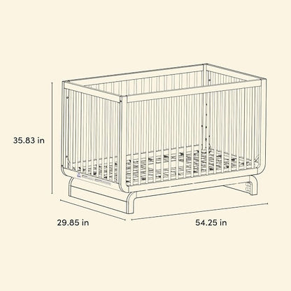 Storkcraft Santorini 5-in-1 Convertible Crib with Toddler Guardrail – GREENGUARD Gold Certified, Conversion Kit Included, 100% Solid Wood, Fits Standard Crib Mattress (Hazelnut)