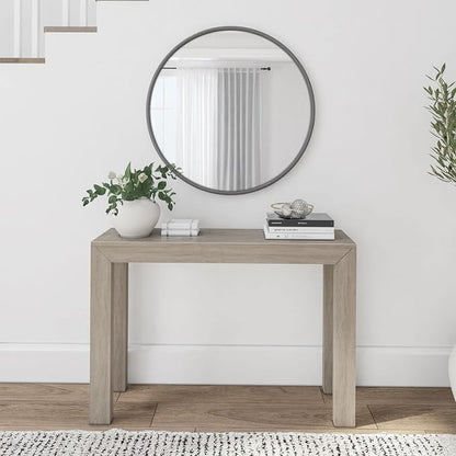 Plank+Beam Modern 46 Inch Console Table, Solid Pine Wood Entryway Table, Narrow Sofa Table for Hallway or Living Room, Seashell