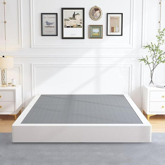 ALDRICH Box Springs Full 9 Inch, Heavy Duty Metal Frame Mattress Foundation with Easy Clean Cover, Noise Free, Easy Assembly