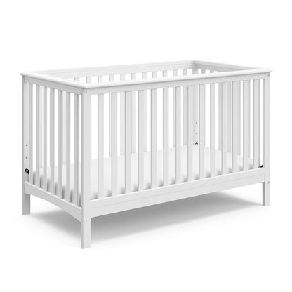 STORKCRAFT Hillcrest 4-in-1 Convertible Crib (White) - Converts to Daybed, Toddler Bed, and Full-Size Bed, Fits Standard Full-Size Crib Mattress, Adjustable Mattress Support Base