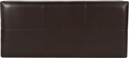 HomePop 40" Faux Leather Storage Cocktail Bench - Espresso