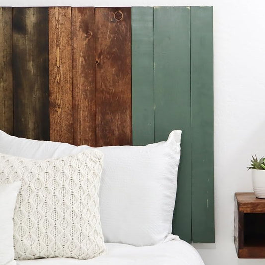 Barn Walls Forest Path Mix Headboard Twin Size, Hanger Style, Handcrafted. Mounts on Wall. Easy Installation