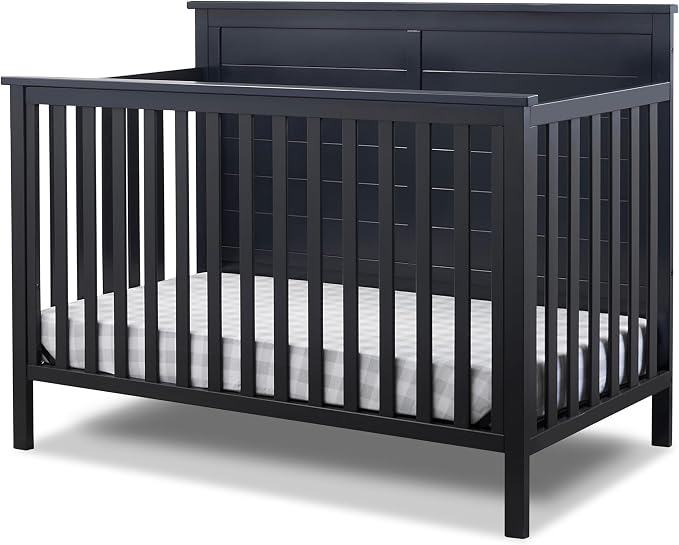 Sorelle Furniture Ashley Crib, Classic 4-in-1 Convertible Pannel Crib, Baby Crib Made of Wood, Non-Toxic Finish, Wooden Baby Bed, Toddler Bed, Child’s Daybed and Full-Size Bed, Nursery Furniture