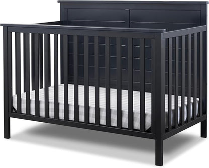 Sorelle Furniture Ashley Crib, Classic 4-in-1 Convertible Pannel Crib, Baby Crib Made of Wood, Non-Toxic Finish, Wooden Baby Bed, Toddler Bed, Child’s Daybed and Full-Size Bed, Nursery Furniture