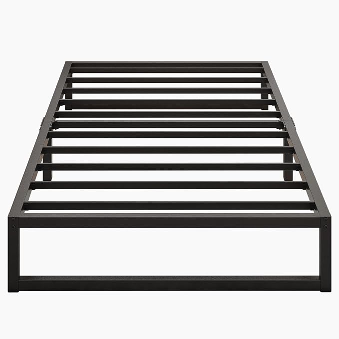 Lutown-Teen 8 Inch Twin Bed Frames Heavy Duty Metal Twin Platform Bed Frame No Box Spring Needed, Noise Free, Easy Assembly, Black