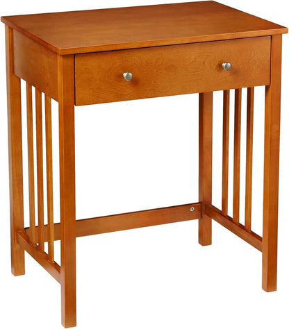 Convenience Concepts Designs2Go Mission Desk 26" - Contemporary Modern Office, Den Desk with Keyboard Drawer, Modern Vanity, Hall Table, Oak