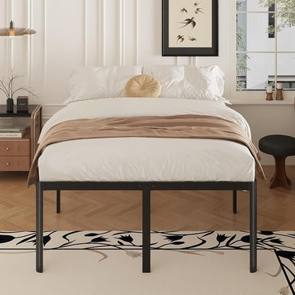 Yicensen 24 Inch High King Bed Frame with Rounded Corner Legs Heavy Duty Metal King Size Platform Bed Frame No Box Spring Needed, Easy Assembly, Noise Free, Black.