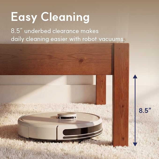 LIFEMENT King Bed Frame Classic Wood Platform, Noise Free, Under Bed Storage, No Box Spring Needed, Easy Assembly, New Walnut