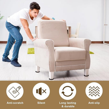 16PCS Furniture Sliders, 2 12/25" Furniture Sliders for Hardwood Floors, Reusable for Carpet, Heavy Duty Furniture Movers Sliders, Carpet, Floor Protectors (Brown)