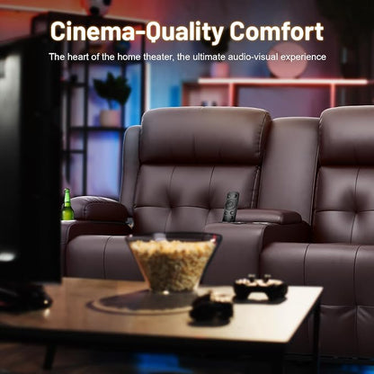 Recliner Sofa Set, Home Theater Seating with Massage, Loveseat Recliner Couch and 2 Recliner Single Chairs with USB, Wall Hugger Reclining Movie Theater Chair with Cup Holders, Drawer for Gaming Room