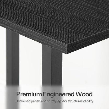 HOOBRO Small End Table with Charging Station, Narrow Side Table with USB Port and Outlets, Skinny Sofa Table, Slim Nightstand, Living Room, Bedroom, Black BK240UBZ01
