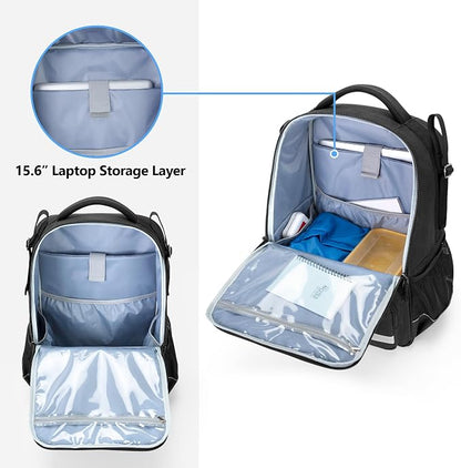 samdew Wheelchair Backpack, Wheelchair Bag for Back of Chair, Wheel Chair Basket to Hang on Back with Thermal Insulation Pocket, Electric Wheelchair Accessories Storage for Adults & Seniors, Bag only