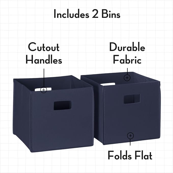 RiverRidge Home RiverRidge Activity Table, White with Navy Bins