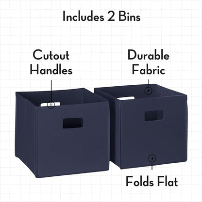 RiverRidge Home RiverRidge Activity Table, White with Navy Bins