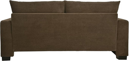 Ball & Cast 69" Loveseat Sofa, Modern Love Seat Couches for Living Room,Upholstered 2 Seater Small Couch with Throw Pillows for Bedroom,Apartment,Office,Easy Assembly,Coffee