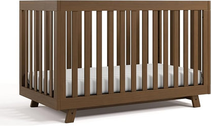 Storkcraft Beckett 3-in-1 Convertible Crib – GREENGUARD Gold Certified, Fits Standard Crib Mattress, Converts to Toddler Bed and Daybed, 4 Mattress Heights, Grow-with-Me Design (Hazelnut)