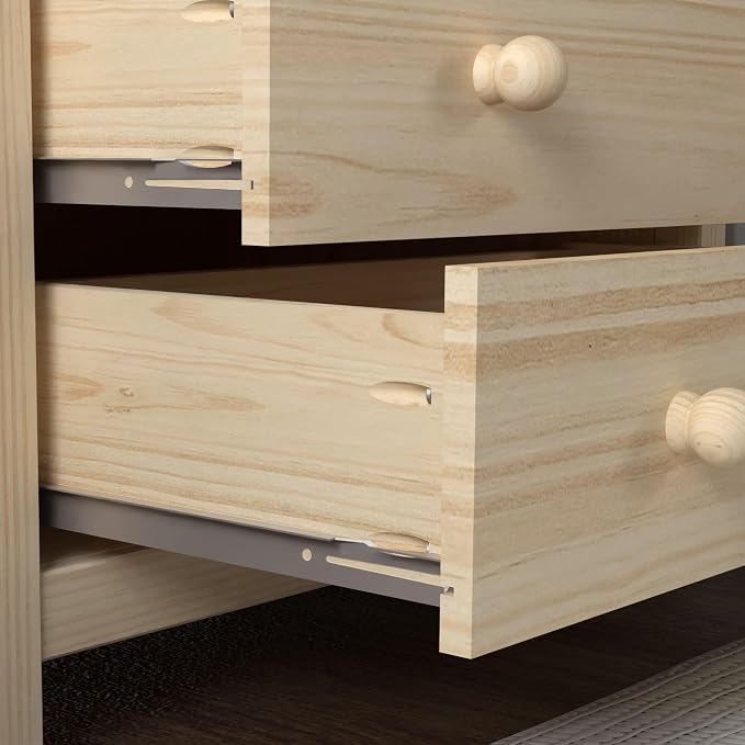 From the Tree Furniture Wardrobe – 2-Door Armoire with 2 Drawers, Unfinished Pine, 29.52″ W × 20.86″ D × 70.86″ H – Bedroom Closet with Hanging Rail & Metal Runners
