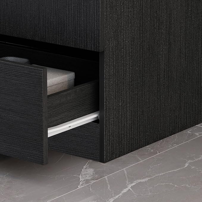 Wardrobe Armoire Closet with 2 Doors, Freestanding Wardrobe Cabinet with Drawer & Hanging Rod, Bedroom Armoire Clothes Organizer, Type C Black (31.5" W x 18.9" D x 66.9" H)
