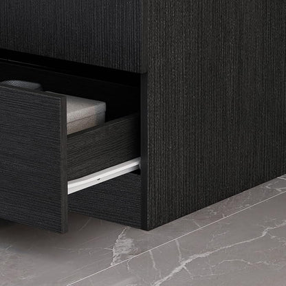 Wardrobe Armoire Closet with 2 Doors, Freestanding Wardrobe Cabinet with Drawer & Hanging Rod, Bedroom Armoire Clothes Organizer, Type C Black (31.5" W x 18.9" D x 66.9" H)