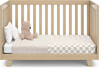 Storkcraft Beckett 3-in-1 Convertible Crib – GREENGUARD Gold Certified, Fits Standard Crib Mattress, Converts to Toddler Bed and Daybed, 4 Mattress Heights, Grow-with-Me Design (Driftwood)