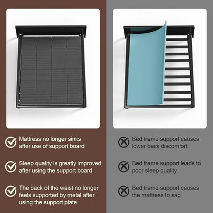 Imperius Folding Spring Box 10MM, Bed Support Flat Noodles,Full Size 54x75'' ﻿Light and Thin, Breathable, Noise Minimizing,Moisture Resistant Bunkieboards