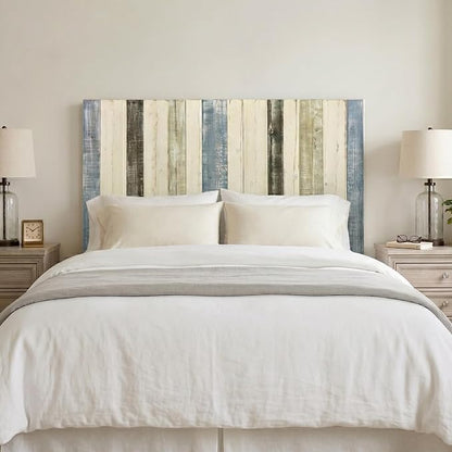 Barn Walls Twin Wood Headboard - Farmhouse Mix Design - Wall Mounted Floating Headboard for Twin Bed - Handcrafted Solid Wood - Easy No-Drill Installation