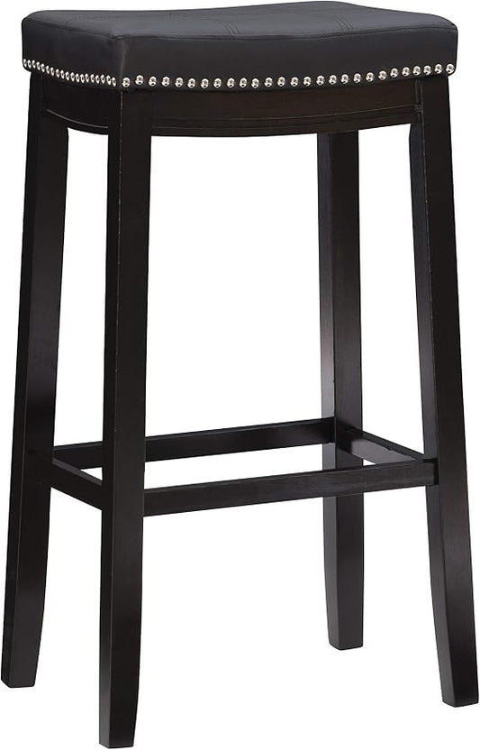 Linon Claridge Bar, Black Stool, 32" X 18.75" X 13"