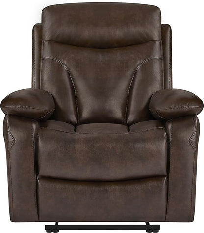 KISLOT Power Recliner Chair Set of 2, Wall Hugger Recliner with Adjustable Headrest and Footrest Dual Motor Electric Faux Leather Reclining Sofa with USB/Type-C Charging for RV Living Room Bedroom